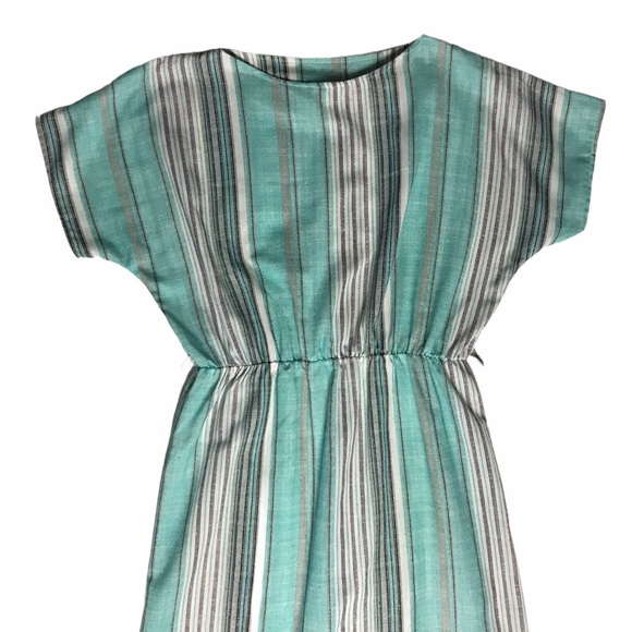 Vintage Katies Blue White Striped Dress Size 16 - Picture 2 of 9